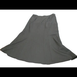 Tradition Womens Size 18 Black Panel Maxi Skirt Elastic Waist 100% Polyester VTG